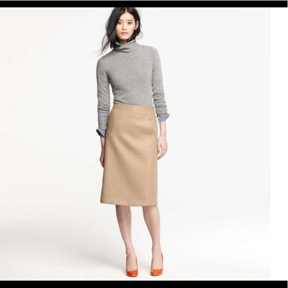 J. Crew sterling skirt in camel (2)